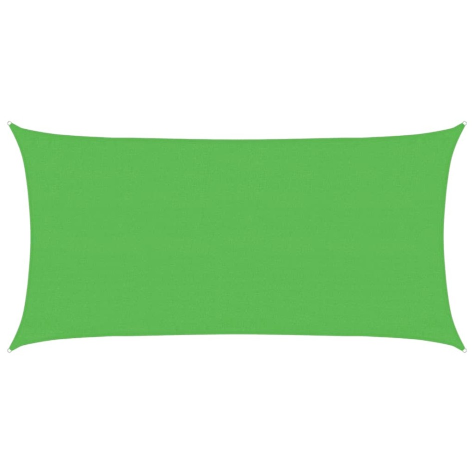 Toldo de vela HDPE verde claro 160 g/m² 3x6