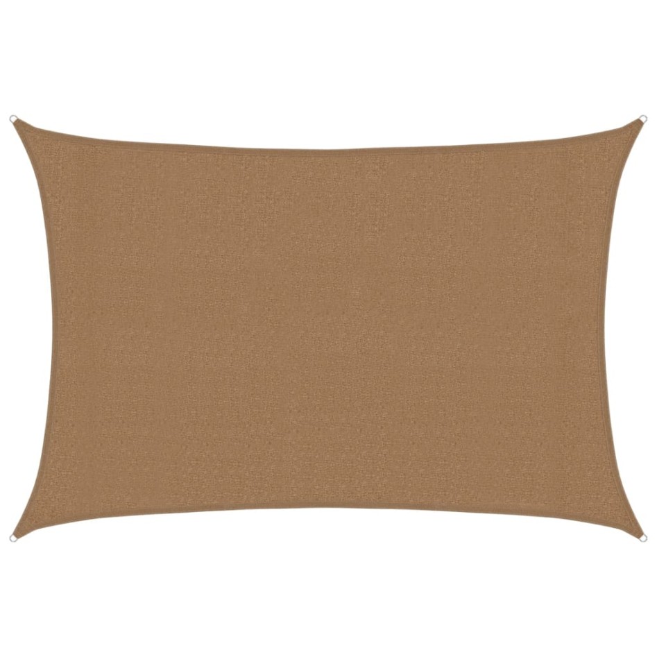 Toldo de vela HDPE gris taupe 160 g/m² 3x4