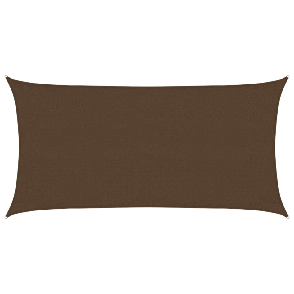 Toldo de vela HDPE marrón 160 g/m² 3x6