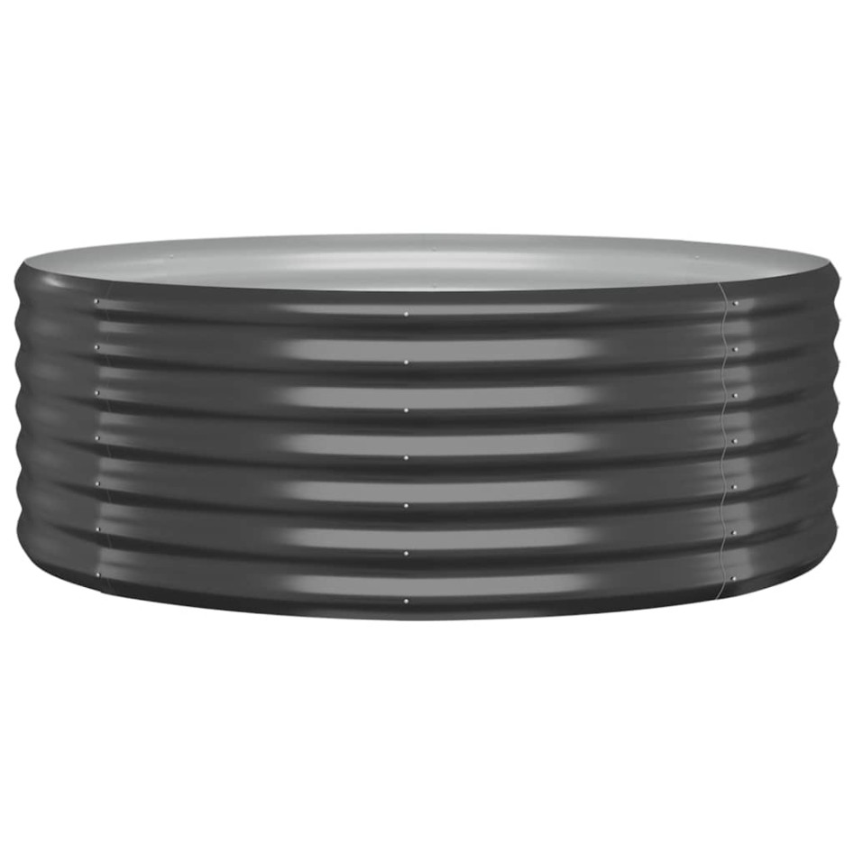 Jardinera arriate acero recubierto polvo antracita