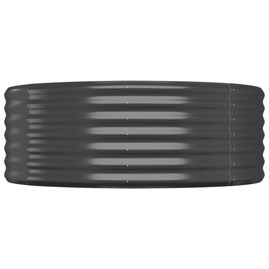 Jardinera arriate acero recubierto polvo antracita