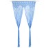 Cortina de macramé algodón azul 140x240