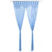 Cortina de macramé algodón azul 140x240 cm