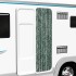 Cortina mosquitera de chenilla verde y blanca 56x185