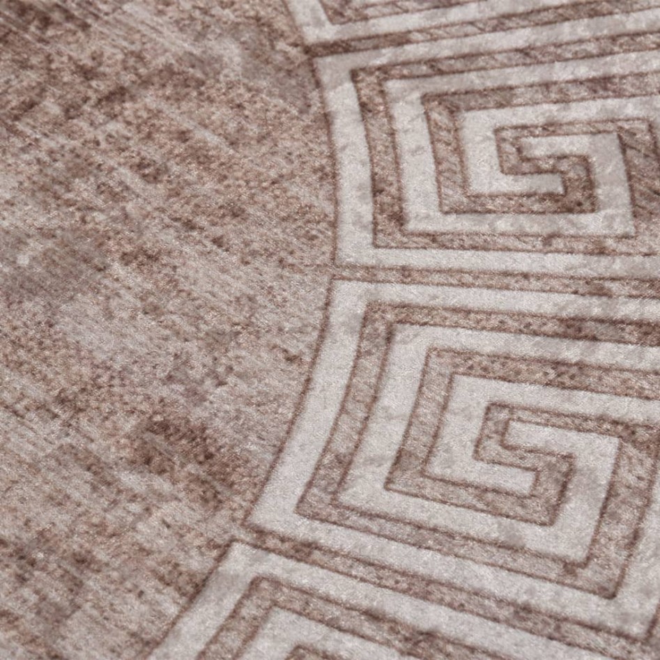 Alfombra lavable antideslizante beige 120