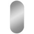 Espejo de pared ovalado plateado 80x35