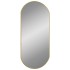 Espejo de pared ovalado dorado 80x35