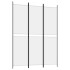 Biombo divisor de 3 paneles de tela blanco 150x200