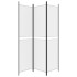Biombo divisor de 3 paneles de tela blanco 150x200