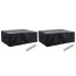 Fundas de muebles de jardín 2 uds 8 ojales 242x162x100