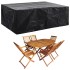 Fundas de muebles de jardín 2 uds 8 ojales 242x162x100