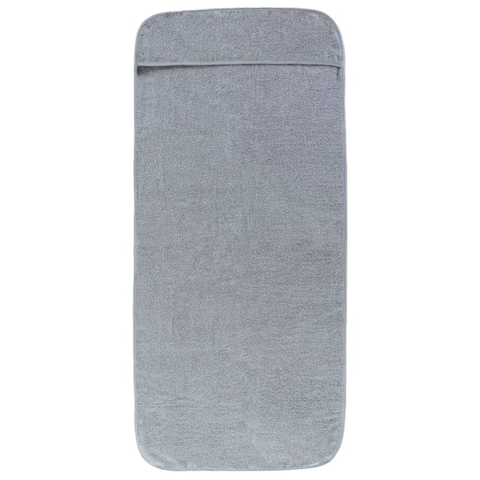 Toallas de playa 4 uds tela gris 400 g/m² 60x135