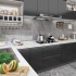 Láminas autoadhesivas muebles 2 uds PVC negro 500x90