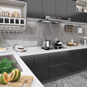 Láminas autoadhesivas muebles 2 uds PVC negro 500x90