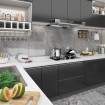 Láminas autoadhesivas muebles 2 uds PVC negro 500x90 cm