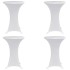 Mantel elástico para mesa alta 4 unidades blanco Ø70