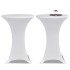 Mantel elástico para mesa alta 4 unidades blanco Ø70