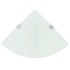 Estantes esquina 2 uds soportes cromados vidrio blanco 25x25