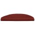 Alfombrilla autoadhesiva de escalera 15 uds roja 65x22,5x3,5
