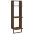 Estantería de pared 3 niveles madera marrón roble 30x25x100