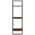 Estantería de pared 3 niveles madera marrón roble 30x25x100