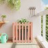 Jardinera con diseño de valla madera maciza Douglas 70x70x70