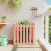 Jardinera con diseño de valla madera maciza Douglas 70x70x70 cm