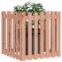 Jardinera con diseño de valla madera maciza Douglas 70x70x70