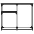 Mesa consola madera de ingeniería negra 90x22,5x75