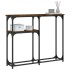 Mesa consola madera de ingeniería roble ahumado 90x22,5x75
