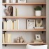 Estante de pared madera maciza de roble sin tratar 80x20x4