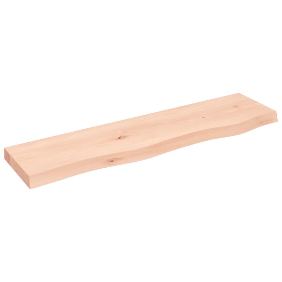 Estante de pared madera maciza de roble sin tratar 80x20x4