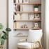Estante de pared madera maciza de roble sin tratar 80x20x4