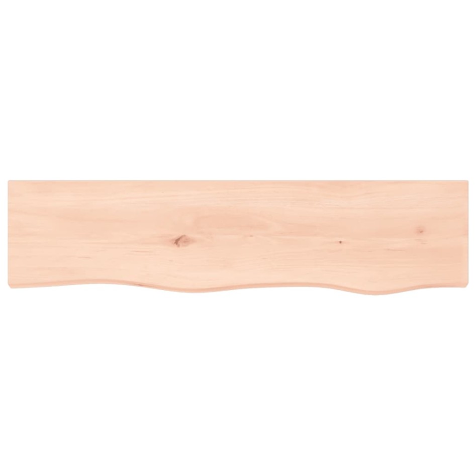 Estante de pared madera maciza de roble sin tratar 80x20x4