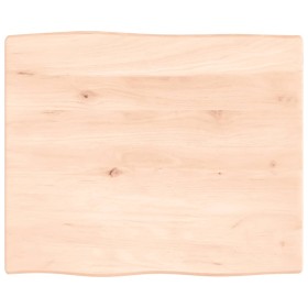 Tablero de mesa madera maciza roble borde natural 60x50x2
