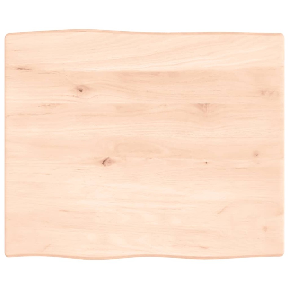 Tablero de mesa madera maciza roble borde natural 60x50x2