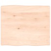 Tablero de mesa madera maciza roble borde natural 60x50x2 cm