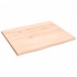 Tablero de mesa madera maciza roble borde natural 60x50x2
