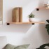 Estante de pared madera de roble tratada marrón claro