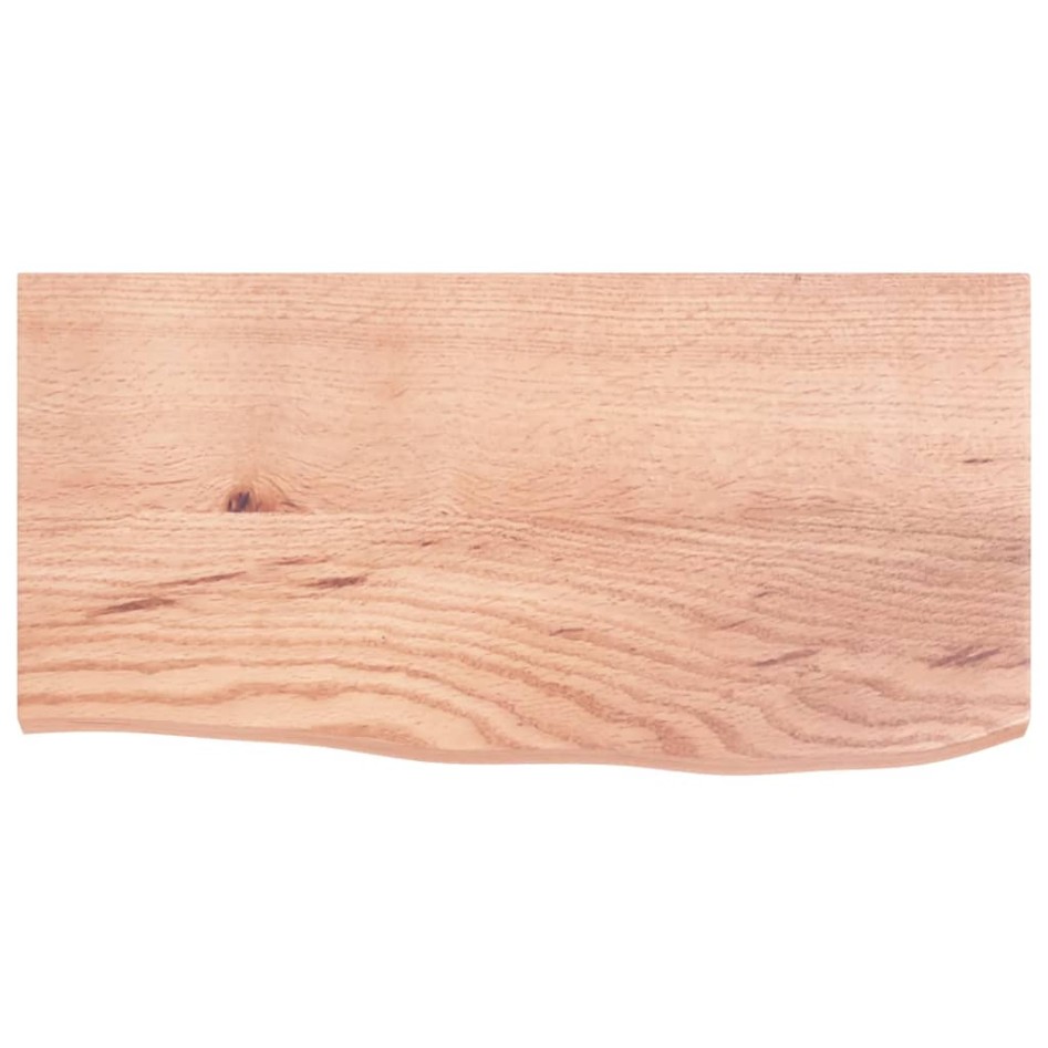 Estante de pared madera de roble tratada marrón claro