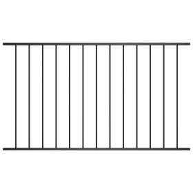 Panel de valla de acero con recubrimiento polvo negro