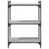 Librería 3 estantes madera ingeniería gris Sonoma 60x30x86