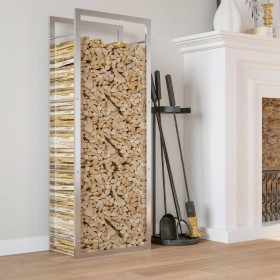 Estante para leña acero inoxidable 50x28x132