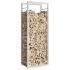 Estante para leña acero inoxidable 50x28x132