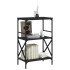 Librería de 3 estantes madera ingeniería negro 56x35x90,5