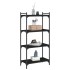 Librería de 4 estantes madera de ingeniería negro 60x30x120