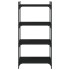 Librería de 4 estantes madera de ingeniería negro 60x30x120
