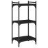 Librería de 3 estantes madera de ingeniería negro 40x30x86