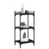 Librería de 3 estantes madera de ingeniería negro 40x30x86