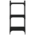 Librería de 3 estantes madera de ingeniería negro 40x30x86